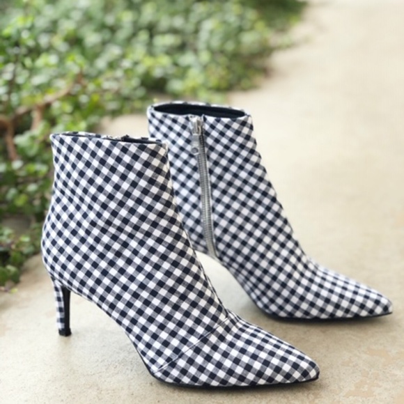 rag & bone Shoes - Rag & Bone Beha Gingham Ankle Boot Covered Heel
